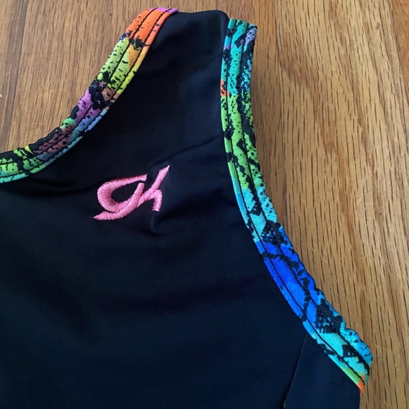 GK Leotard Black with Vibrant Accents - Picture 2 of 8